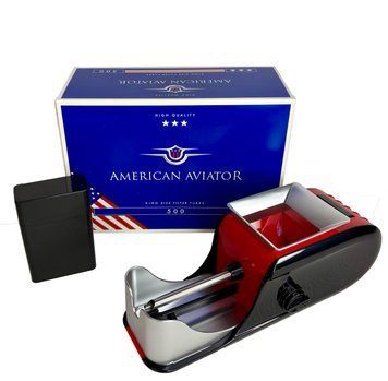 Набір Гільзи AMERICAN AVIATOR 500 штук та машинка Gerui 12-002 та пластиковий порстсигар 280057 фото