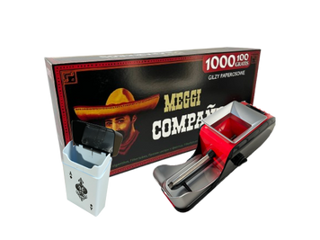 Набір Гільзи Companeros 1000 штук та машинка Gerui 12-002 та пластиковий порстсигар 800017 фото